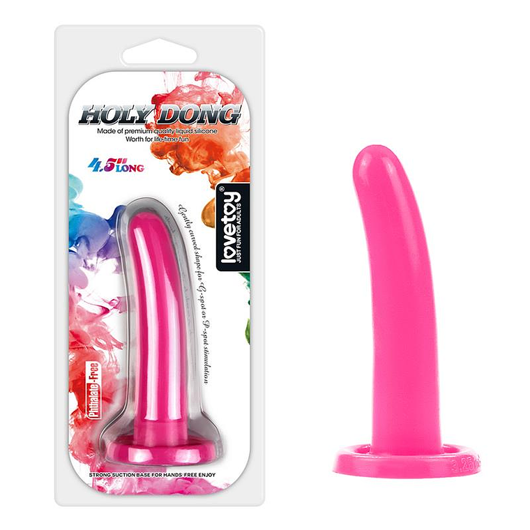 Stimulator Holy Dong 4.5 Liquid Silicone Pink 8