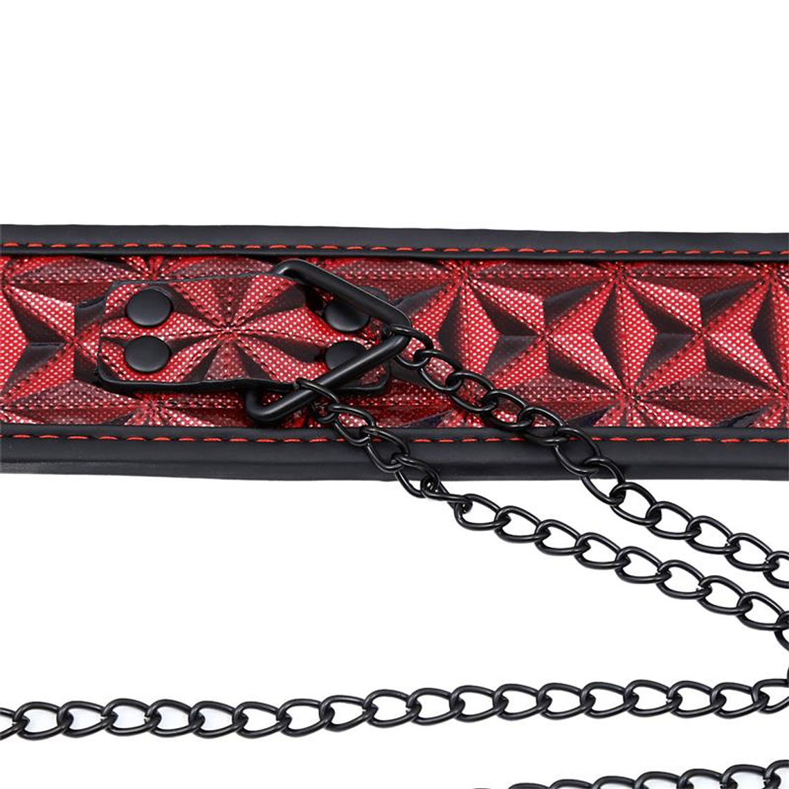 llar with Nipple Clamps Diamond Vegan Leather 4