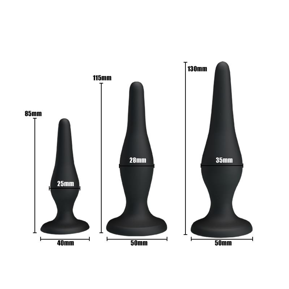 Pack 3 Butt Plug Mini Anal Kit 7