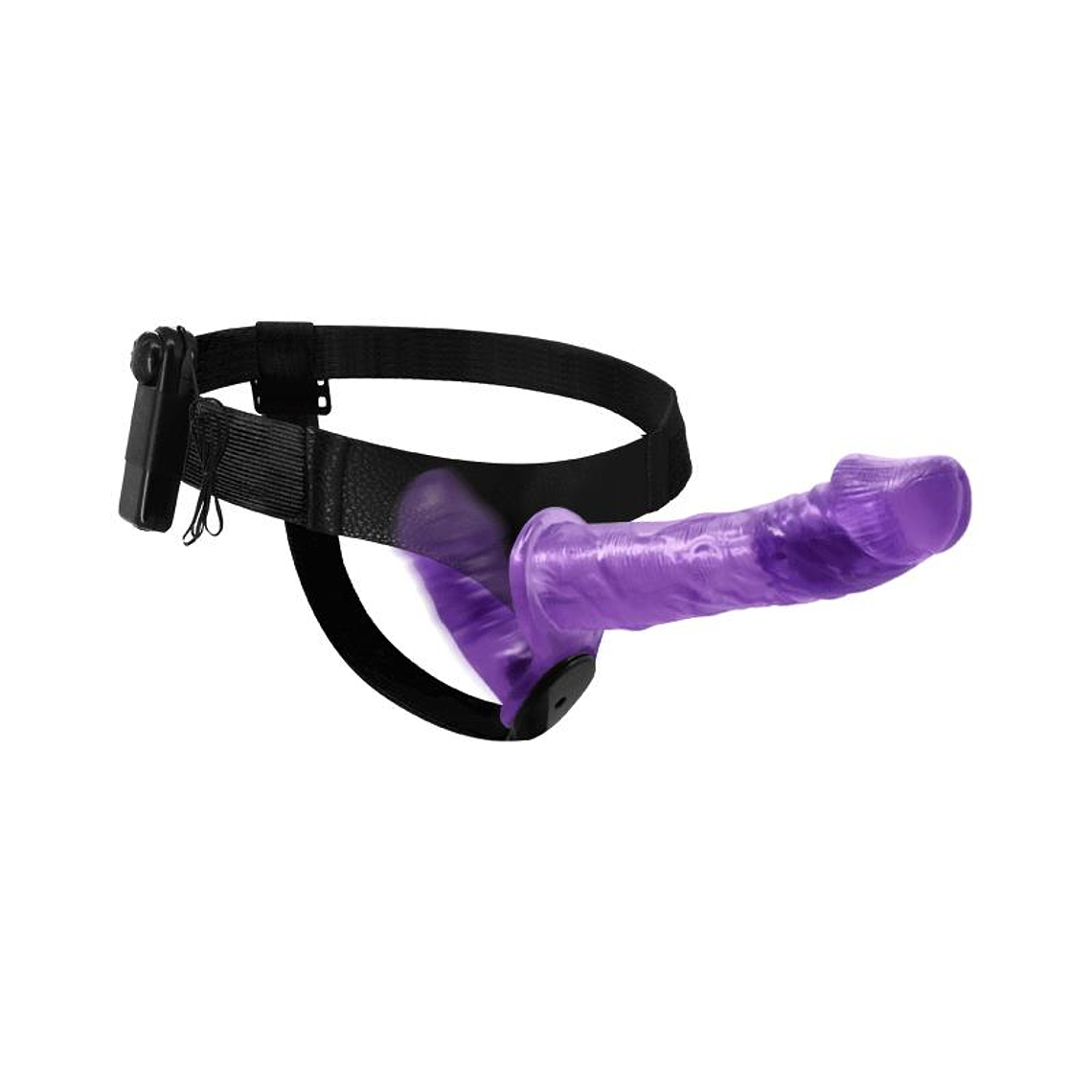 Harness Double Dildo with Vibration Purple 2