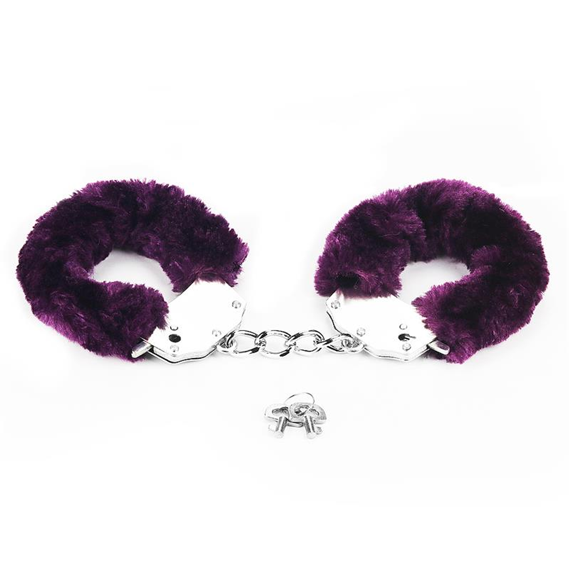 Furry Metal Handcuffs Purple 1
