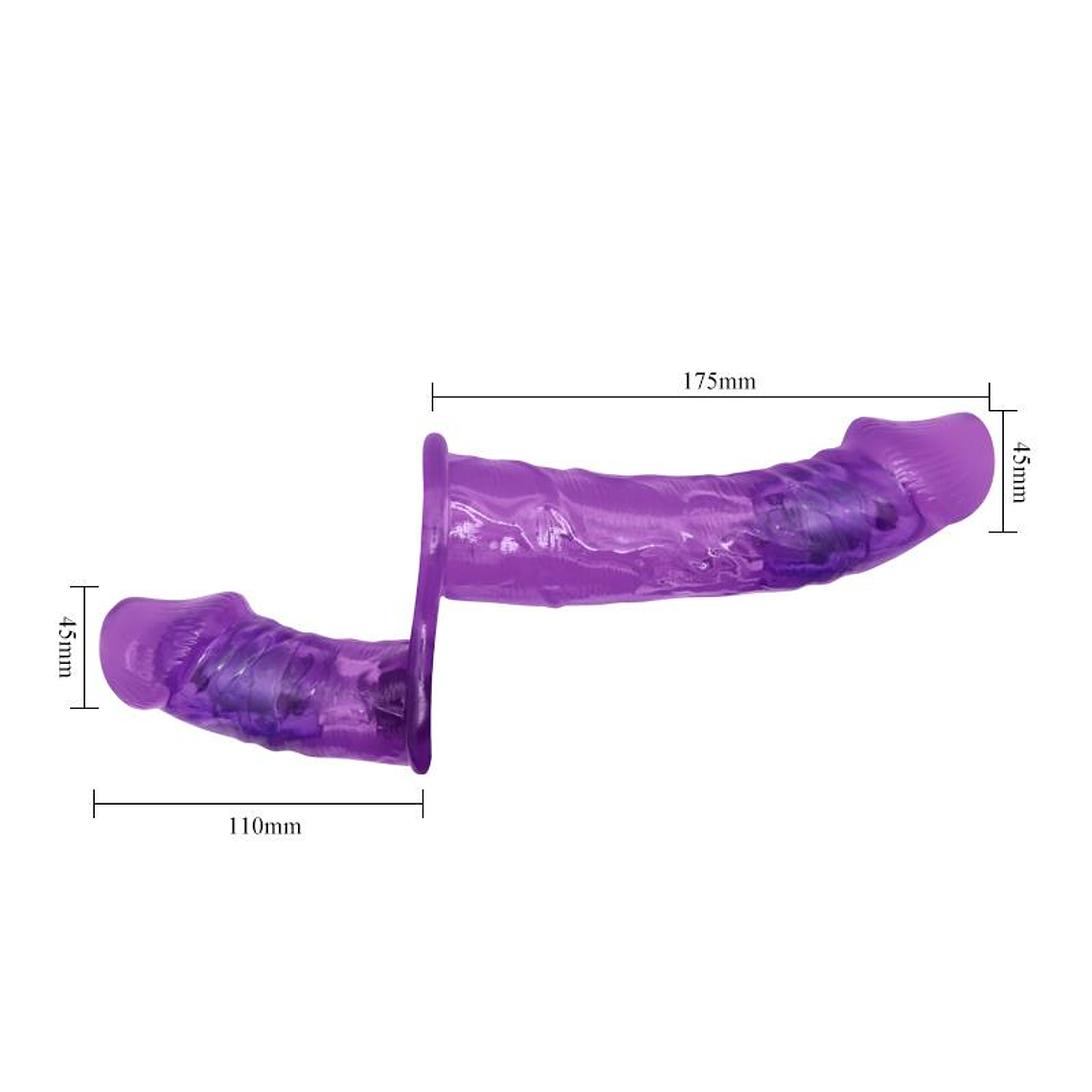 Harness Double Dildo with Vibration Purple 8