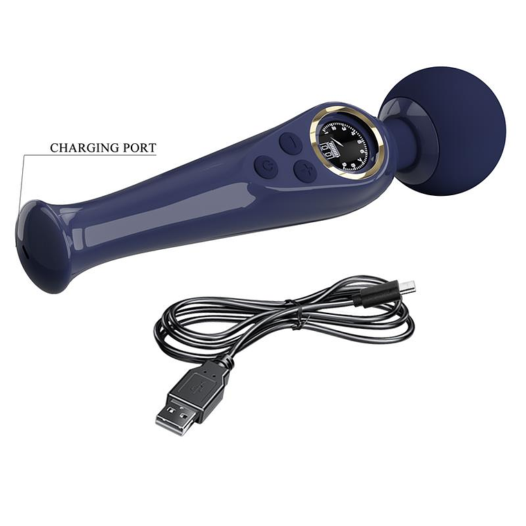 Skyler Massager Wand with Digital Screen Blue 8