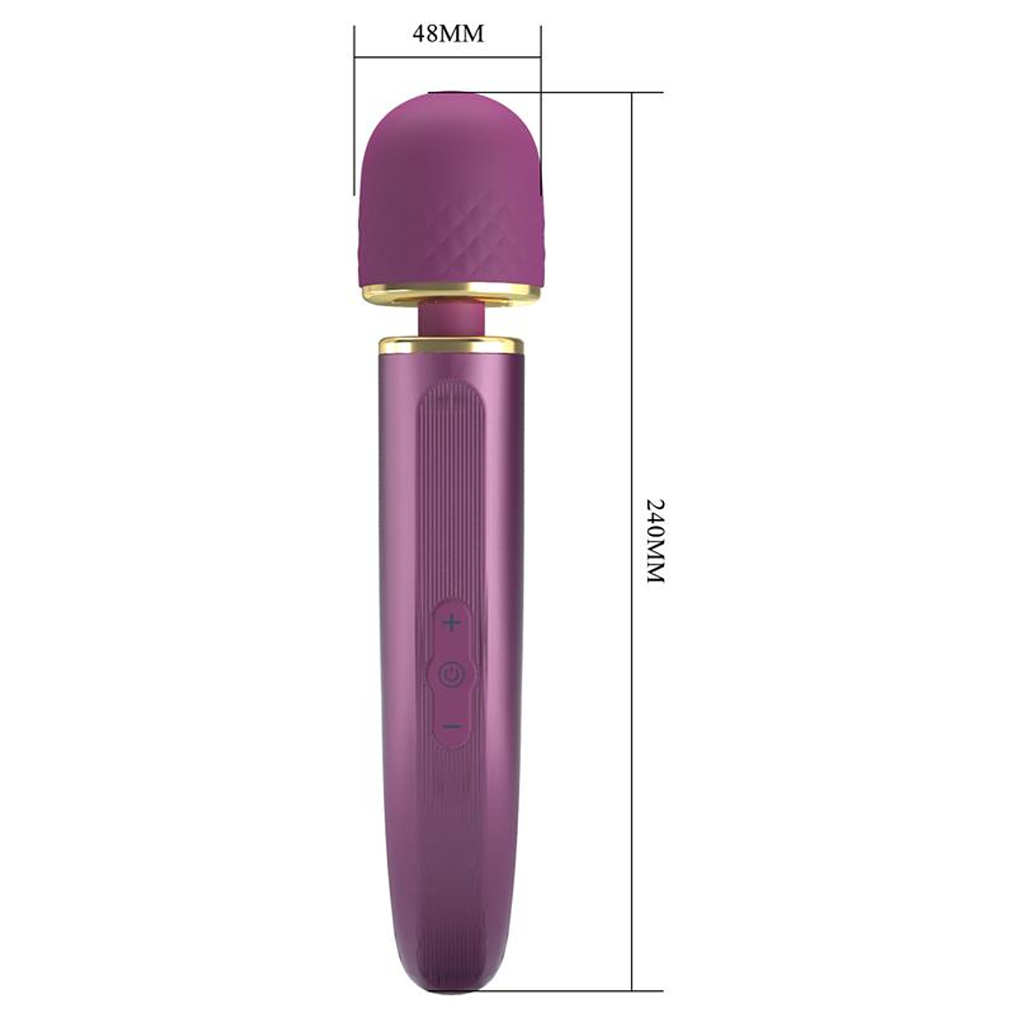Vibrating Wand Silicona Purple 10