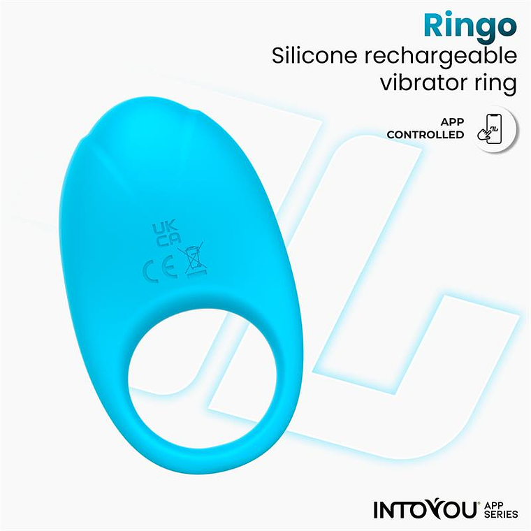 Ringo Vibrating Ring with App Unibody Blue 3
