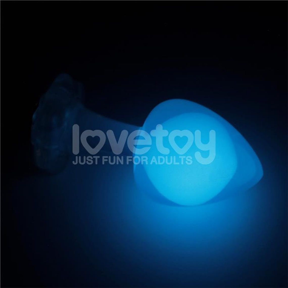 Gemoria Silicone Butt Plug Internal Steel Ball Glow in the Dark 5