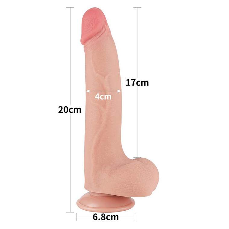 Sliding Skin Dual Layer Dildo 8.5 12