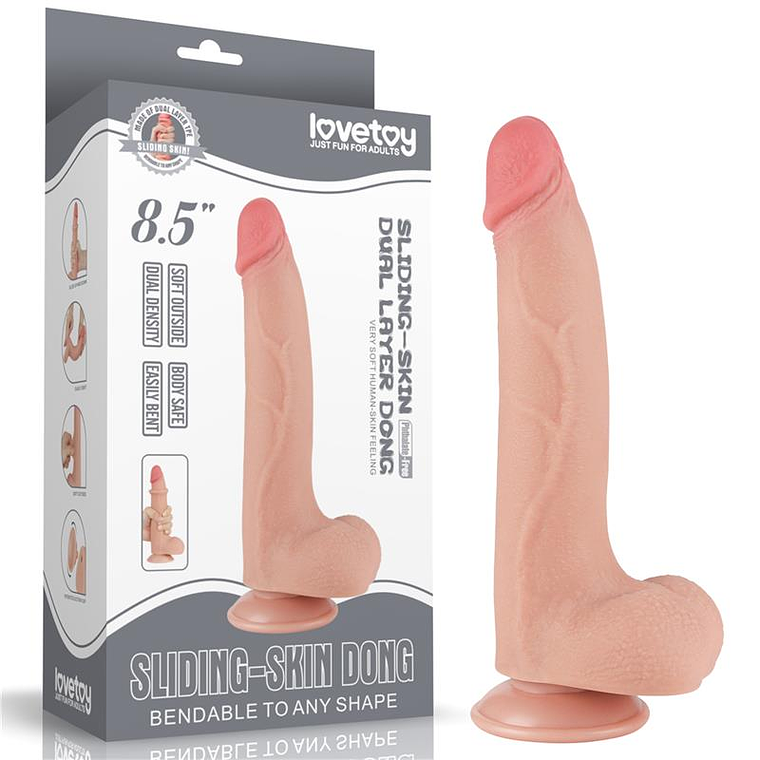 Sliding Skin Dual Layer Dildo 8.5 13