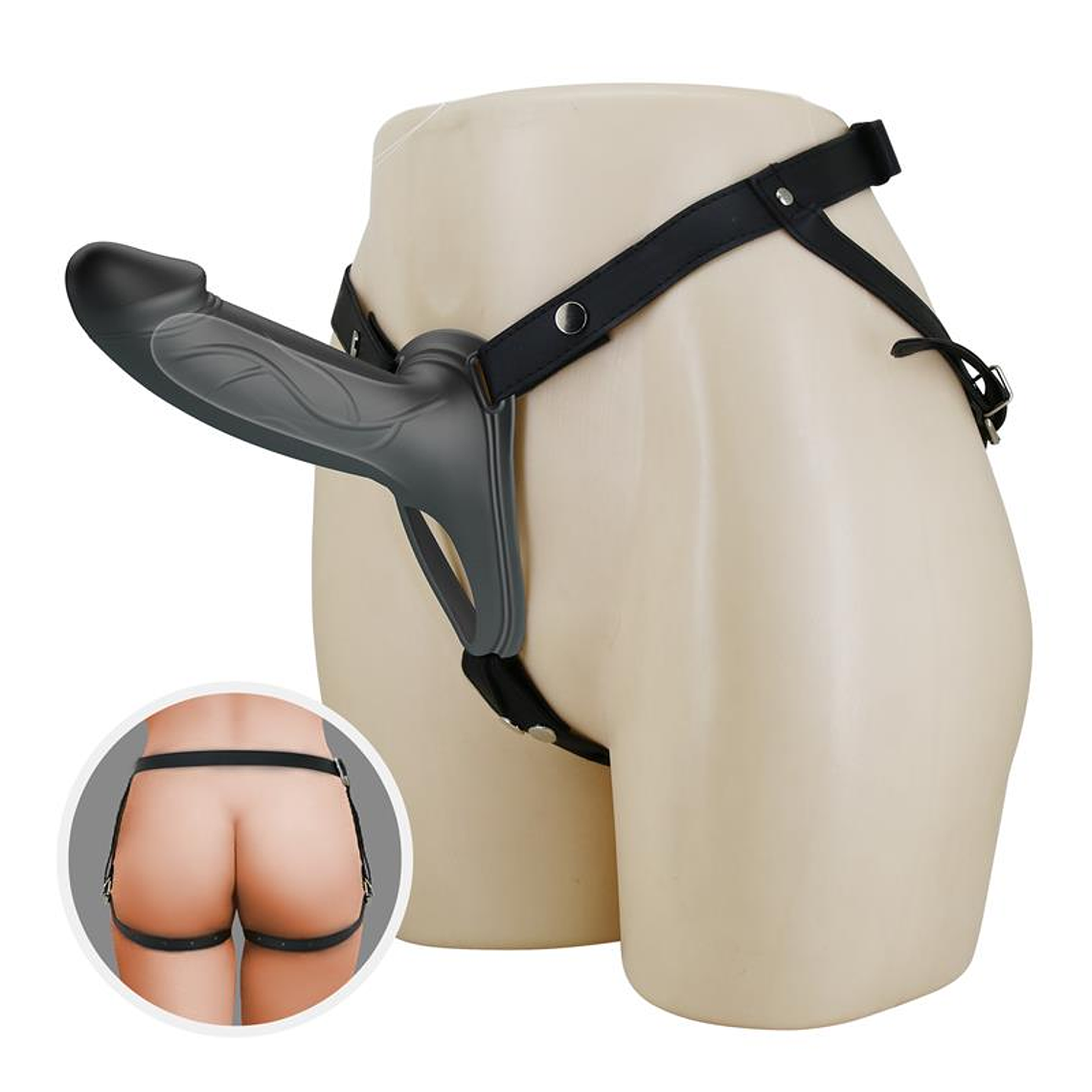 London Universal Strap-On Harness with Hollow Dildo 6.6 2