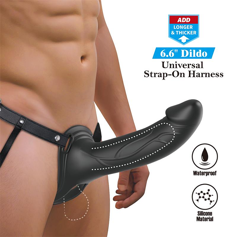 London Universal Strap-On Harness with Hollow Dildo 6.6 3