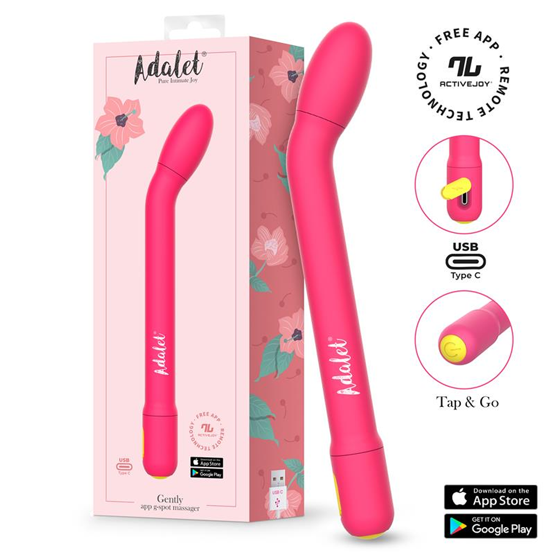 Gently G-Point Vibrator with APP Pink 2
