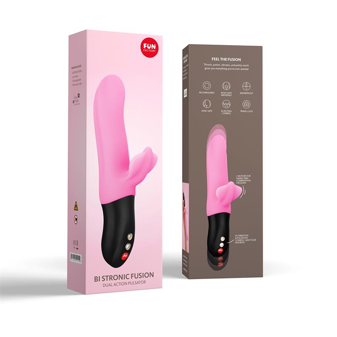 Vibrator with Thrusting Bi Stronic Fusion Candy Rose 3