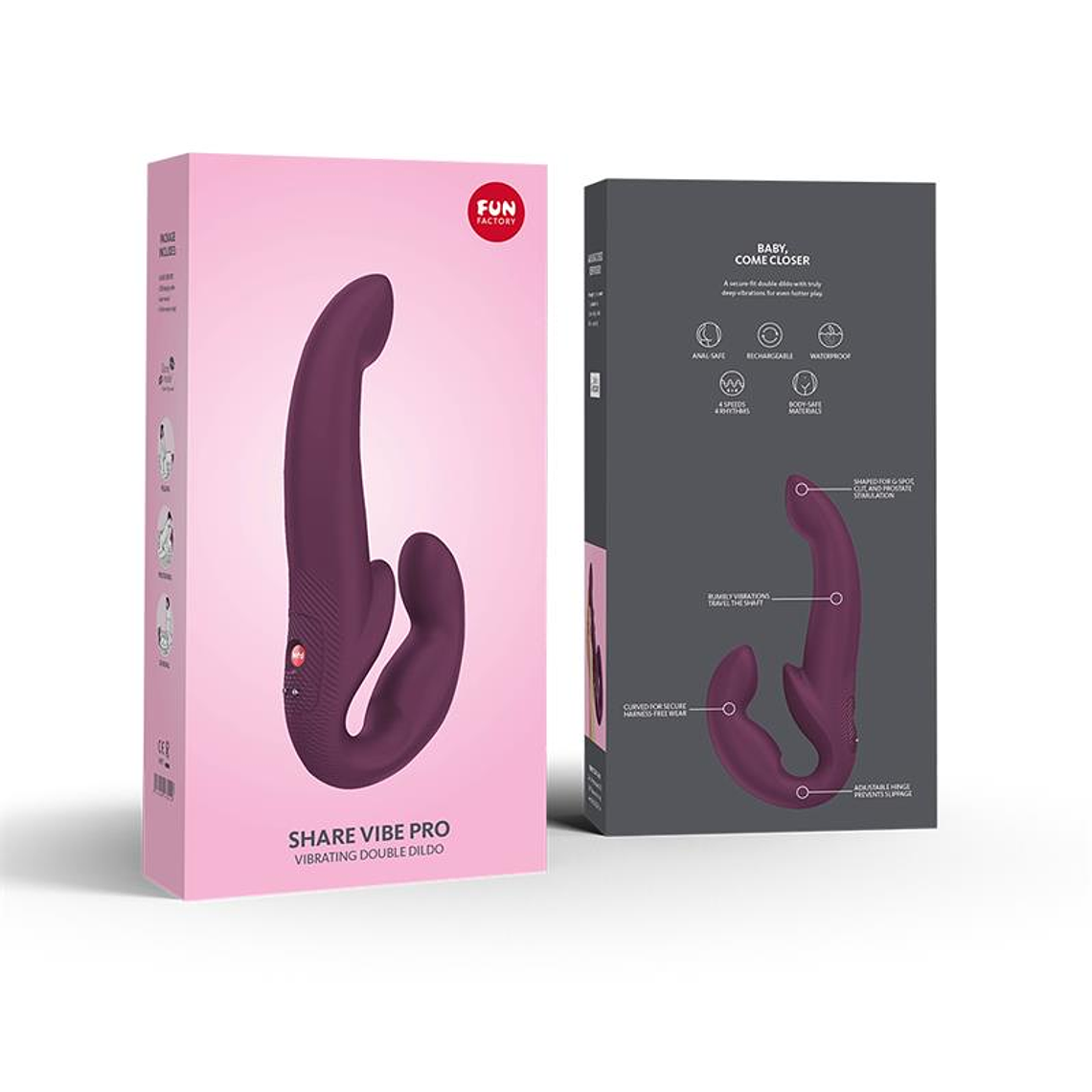SShare Vibe Pro Double Vibrator Burgundy 6