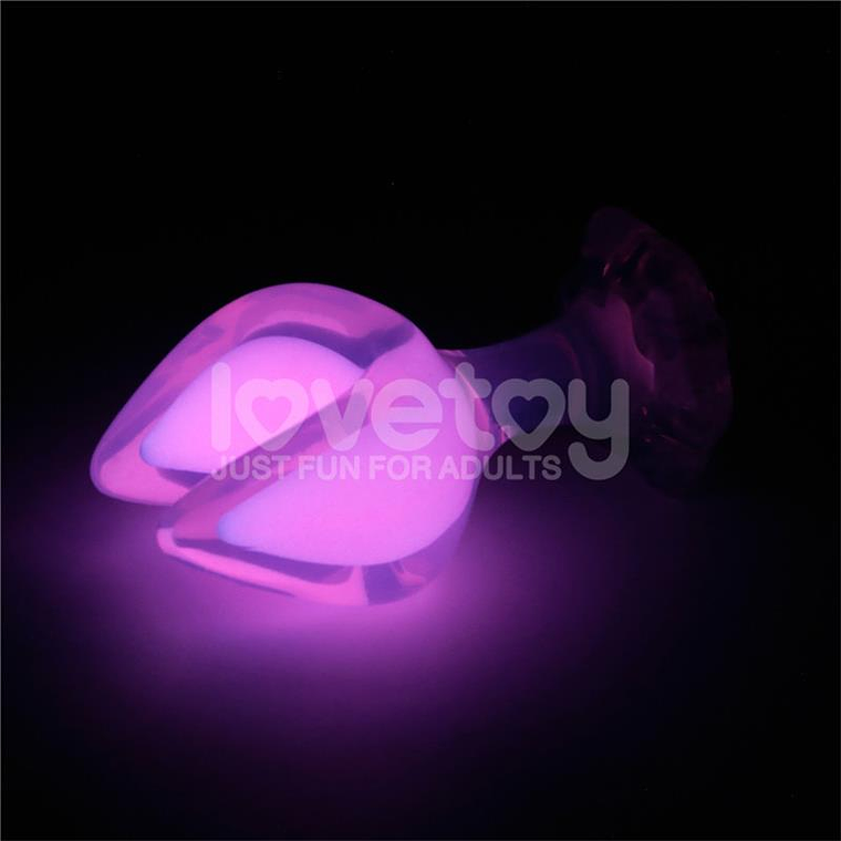 Gemoria Silicone Butt Plug dual crescent-shaped tip Glow Dark 6