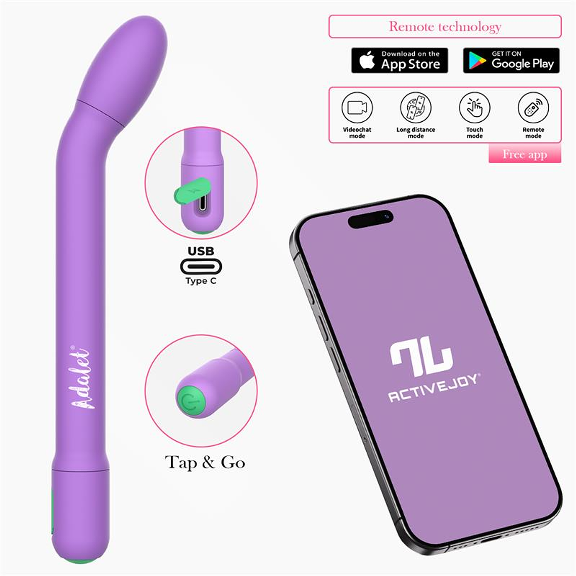 Gently G-Point Vibrator with APP Lavender 1