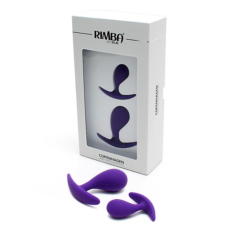Set of 2 Anatomic Butt Plugs Copenhagen Purple 5