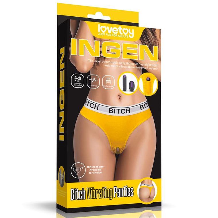 Open Panties with Vibrating Bullet and Remote Control Size S 14
