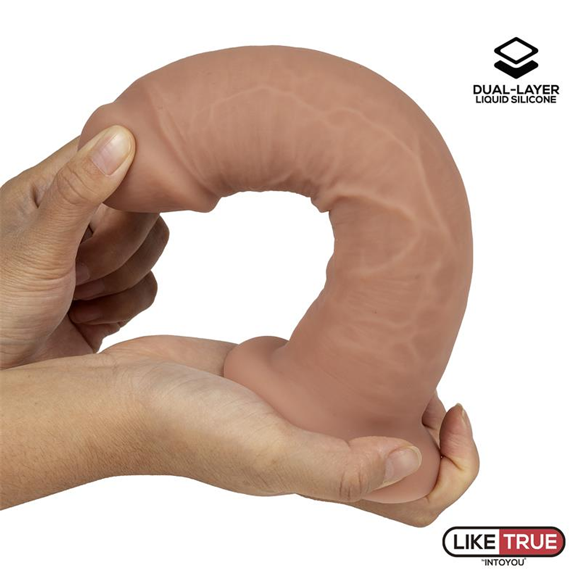 Realistic Dildo Liquid Silicone Dual Layer 8.25 7