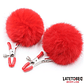 Nipple Clamps Adjustable with Fur - Thumbnail 1