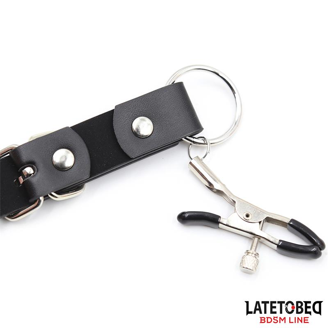 Leg Bondage Strap with Clitoris Clamps 3