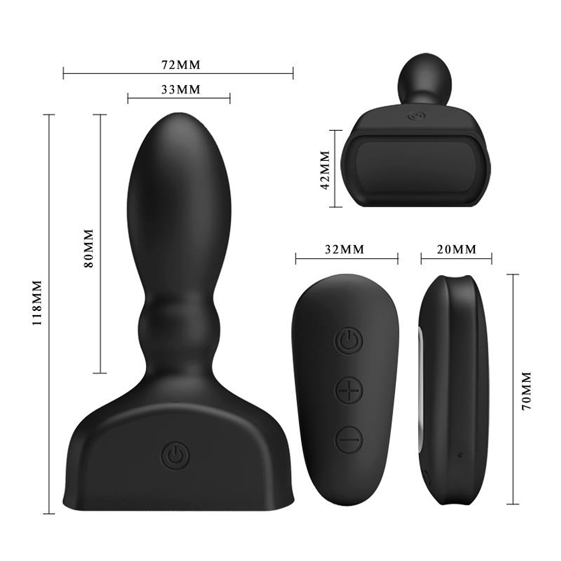 Inflatable Butt Plug with Remote Control Mr. Play 6