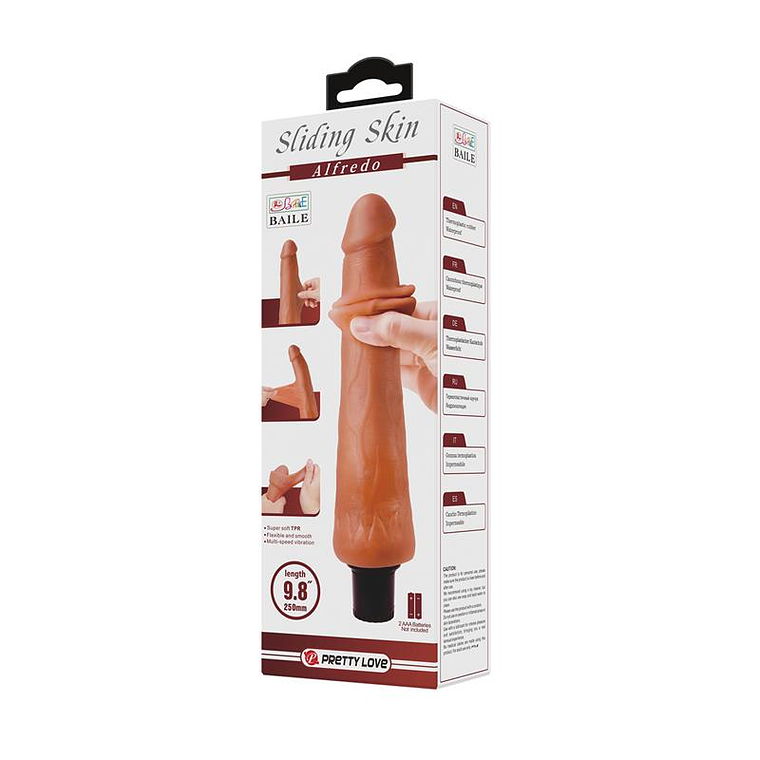 Realistic Sliding skin Dildo Alfredo 9,8 9