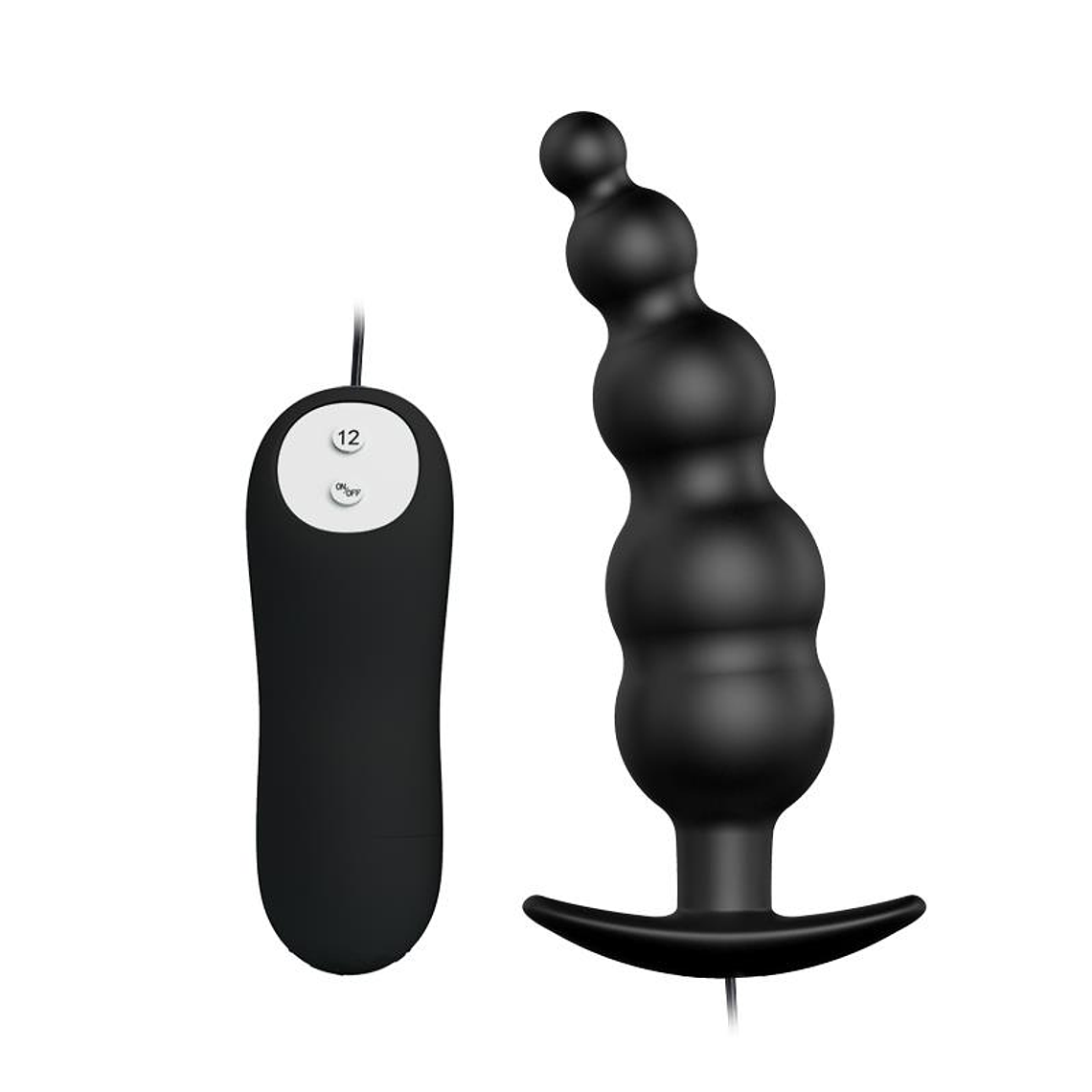 Anal Plug Bubbles Vibrator Black withRemote Control 1