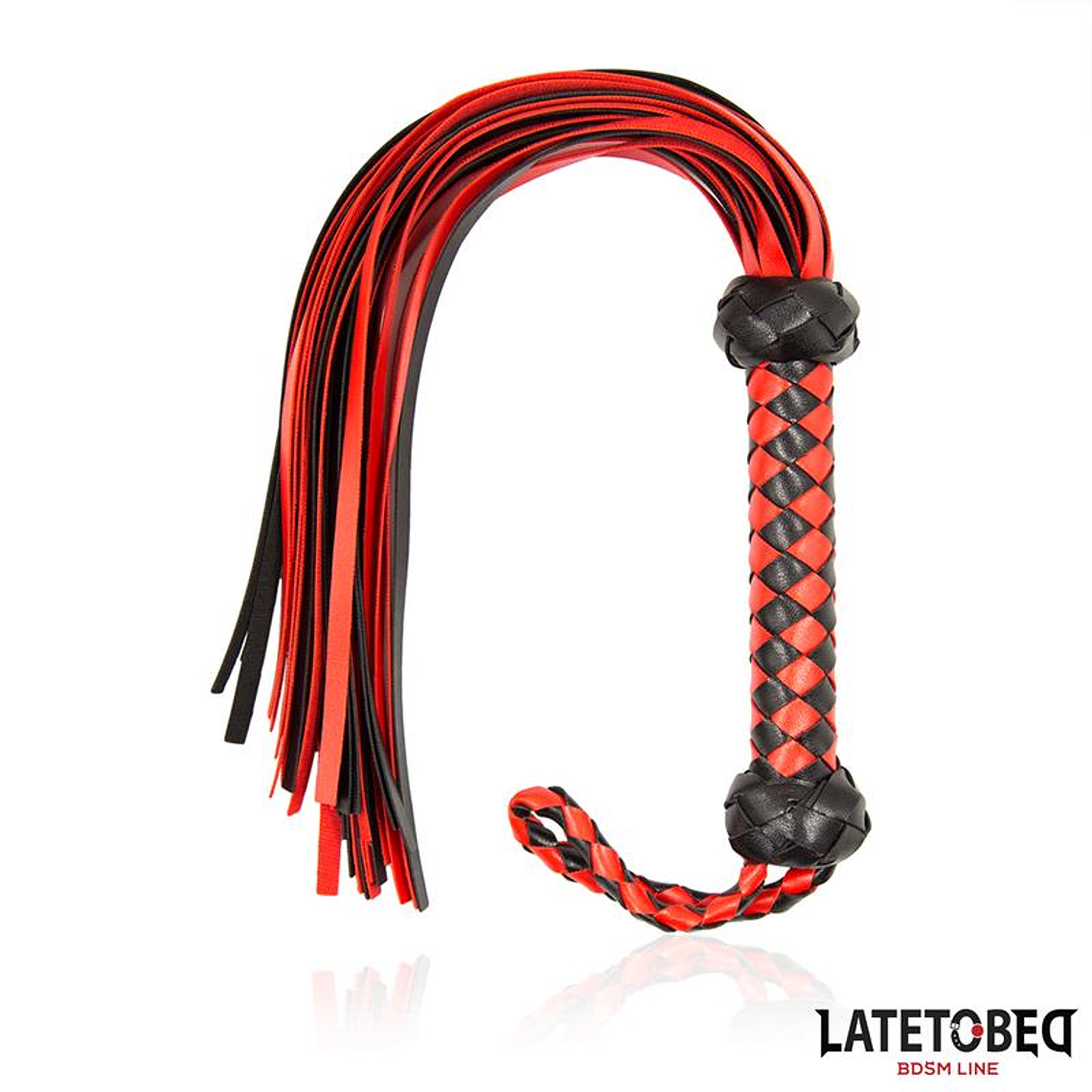 Stripe Barbed Flogger Red and Black 1