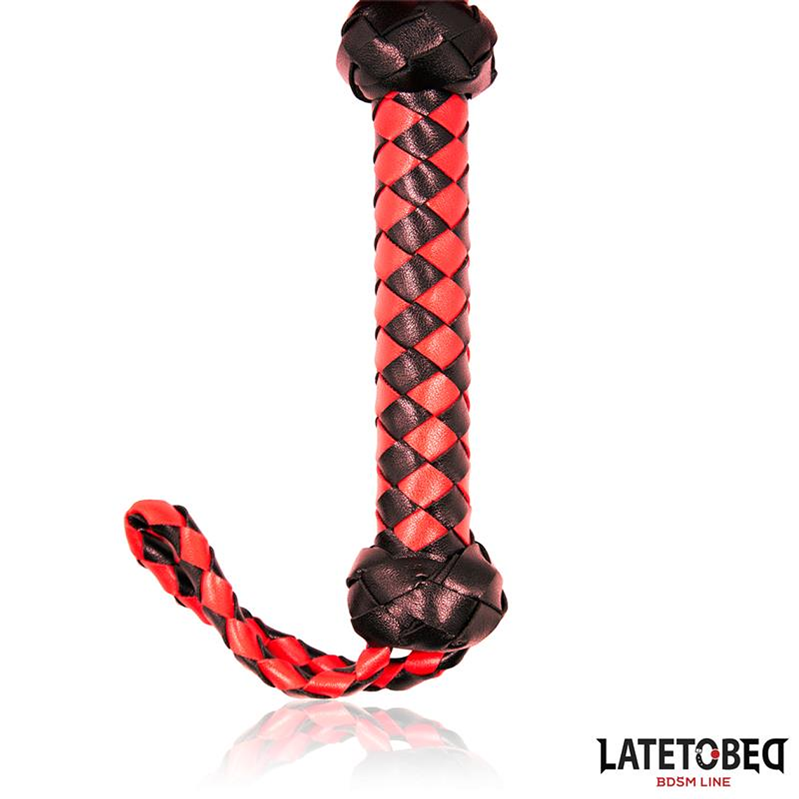 Stripe Barbed Flogger Red and Black 3