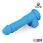 Realistic Dildo Liquid Silicone Dual Layer 8 Blue - Thumbnail 7