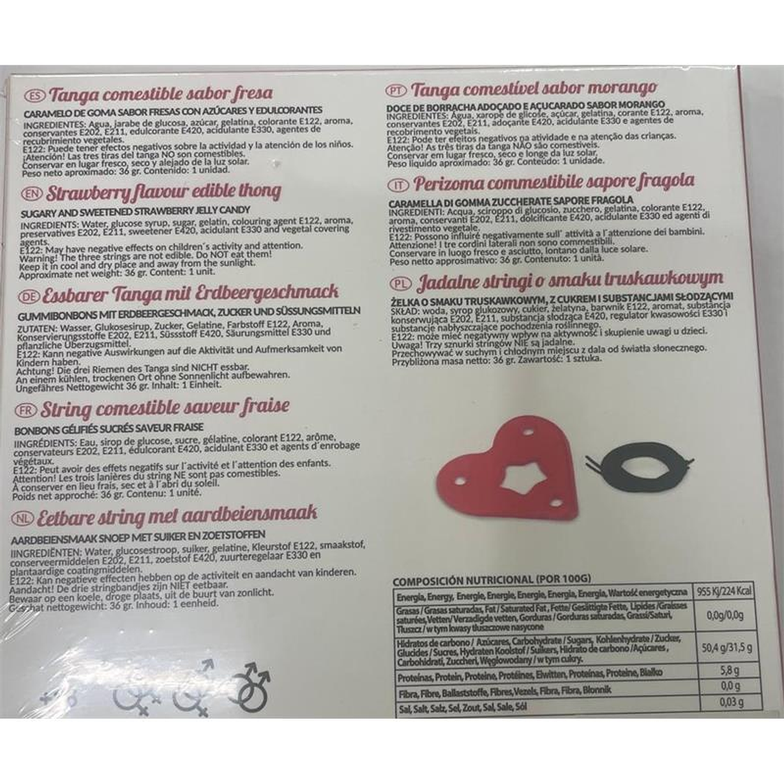 Gummy Thong Strawberry Unisex 4