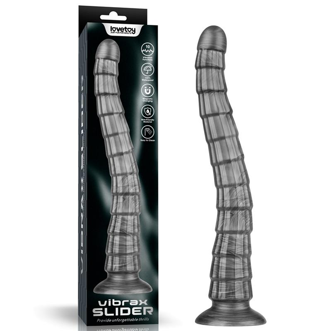 Vibrax Slider Anal Dildo with Vibration King Sized 14.5 1