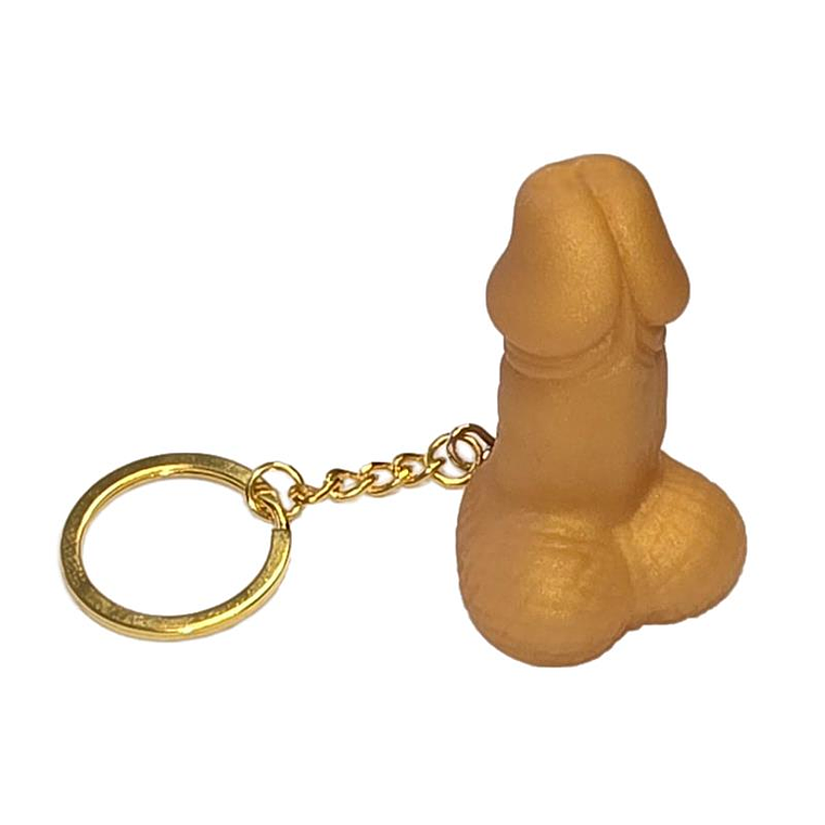 Penis-Shaped Whistle Keychain Gold 1