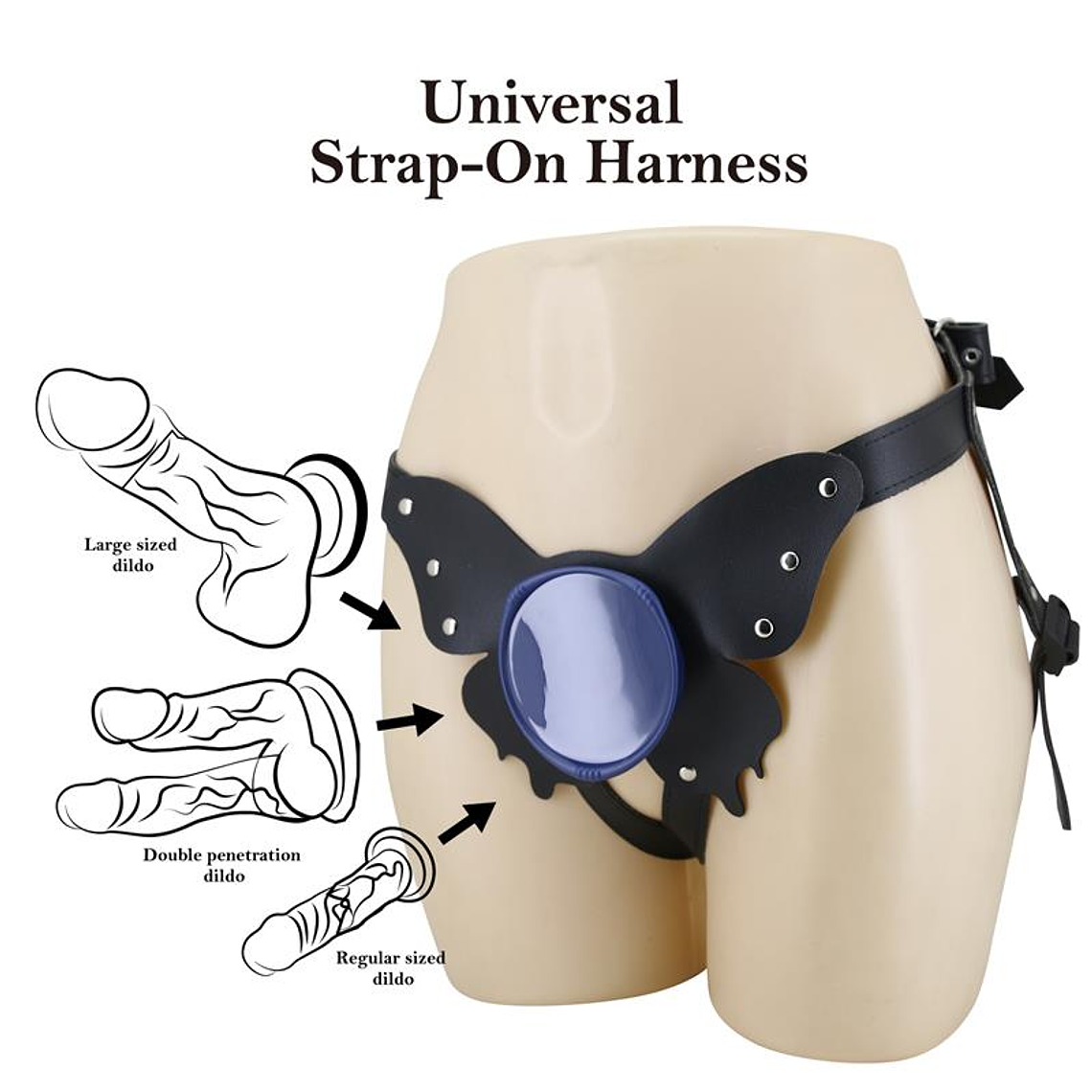 Wells Universal Strap-On Harness with Dildo 4