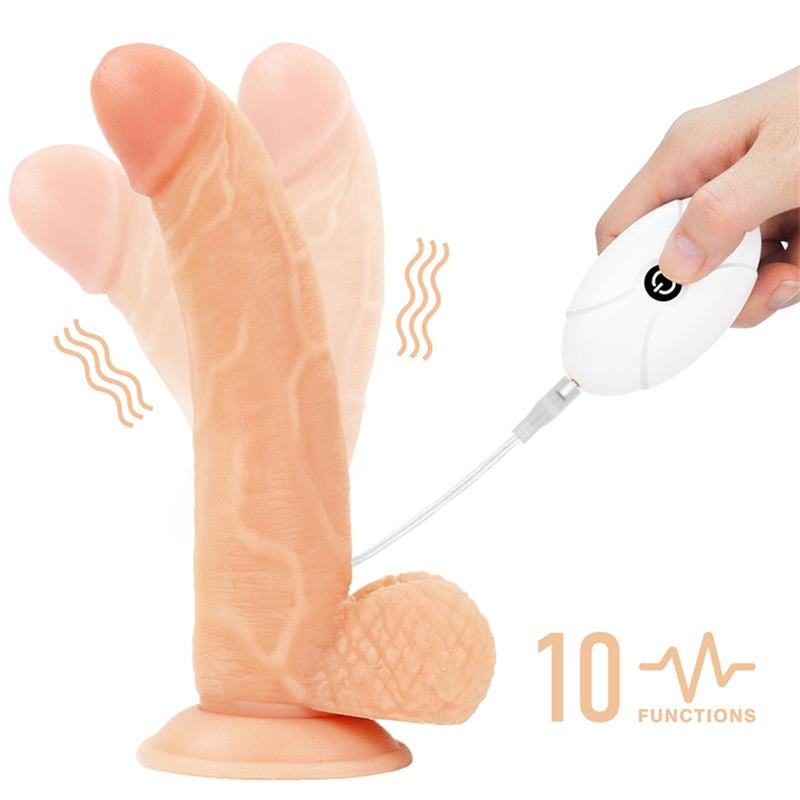 Strap-on with Vibrating Dildo and Remote Control 8.5 12