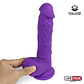 Realistic Dildo Liquid Silicone Dual Layer 8 Purple - Thumbnail 4