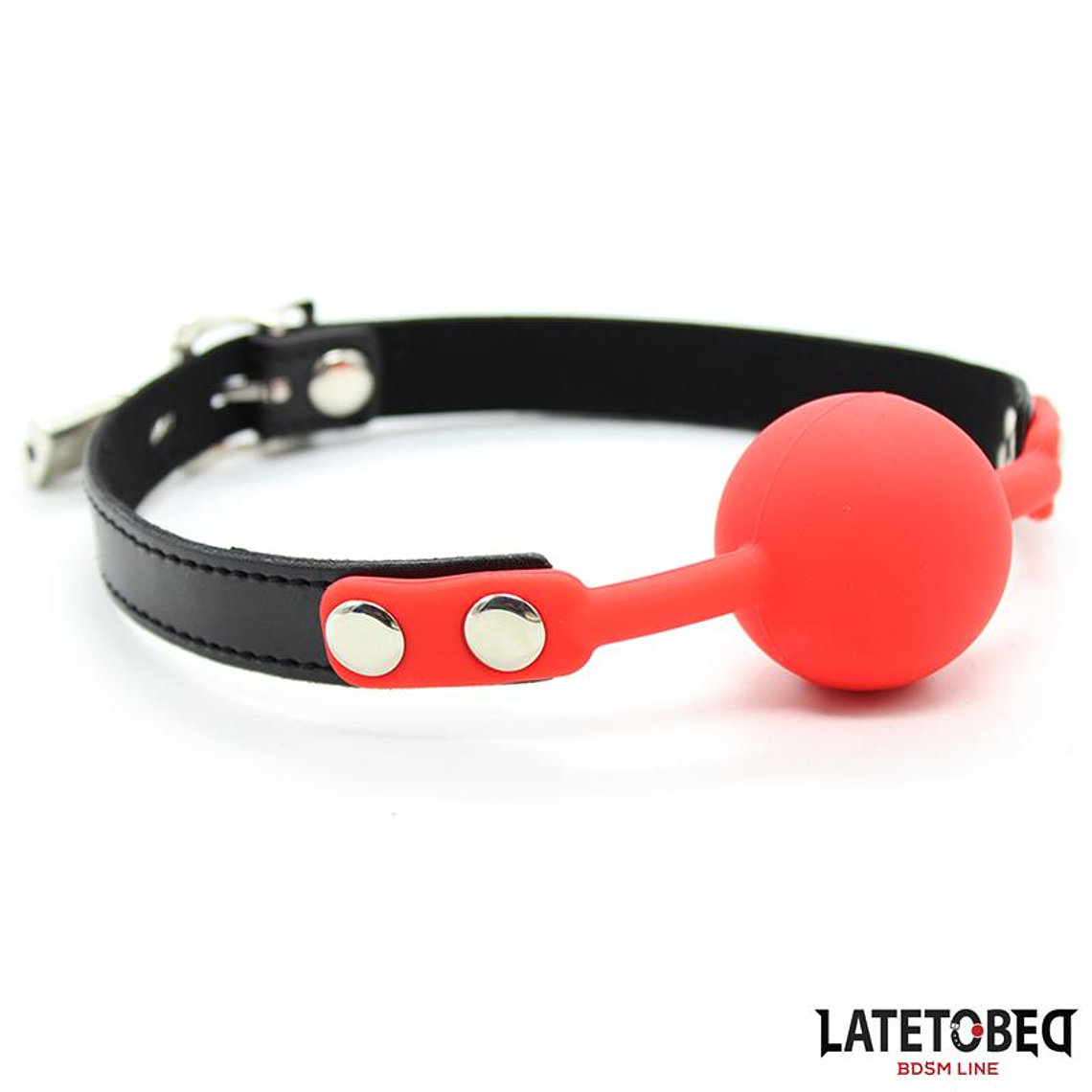 Silicone Ball Gag with Padlock Red 1