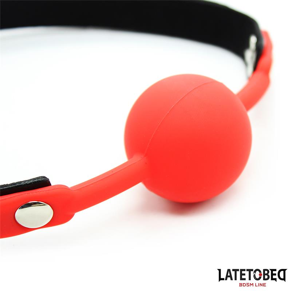 Silicone Ball Gag with Padlock Red 4