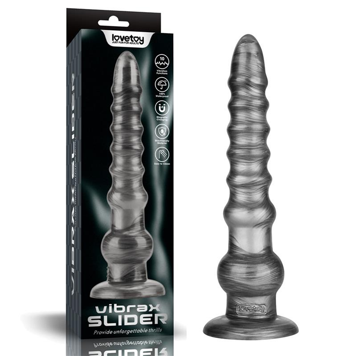 Vibrax Slider Anal Dildo with Vibration King Sized 12.5 1