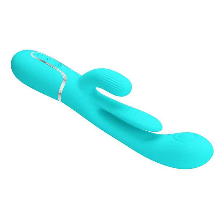Shania Tripple Rabbit Vibrator Turquoise 5