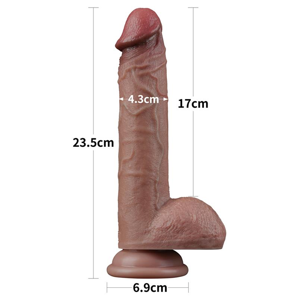 Dual Layer Silicone Dildo 9 15