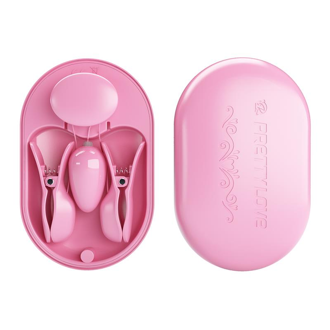 Surprise Box Vibrating Egg and Electric Shock Nipple Clamps Pink 5