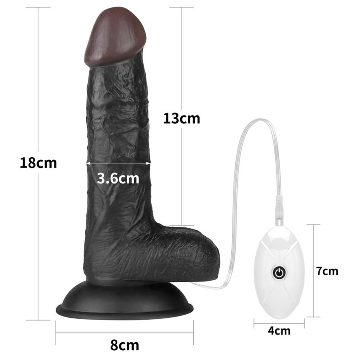 Adjustable Strap on with Dildo 10 Functions 7.0 18