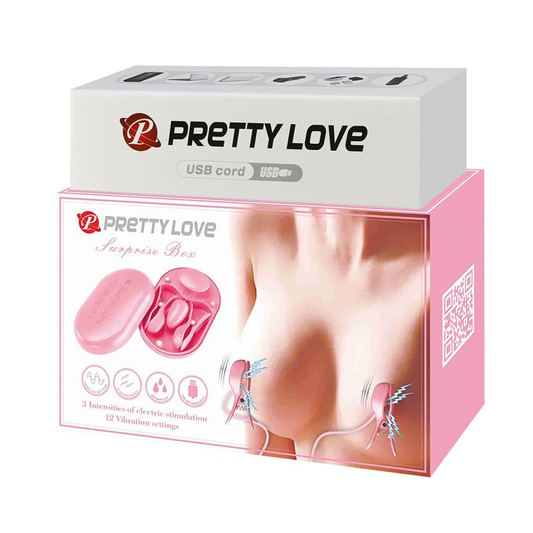 Surprise Box Vibrating Egg and Electric Shock Nipple Clamps Pink 11