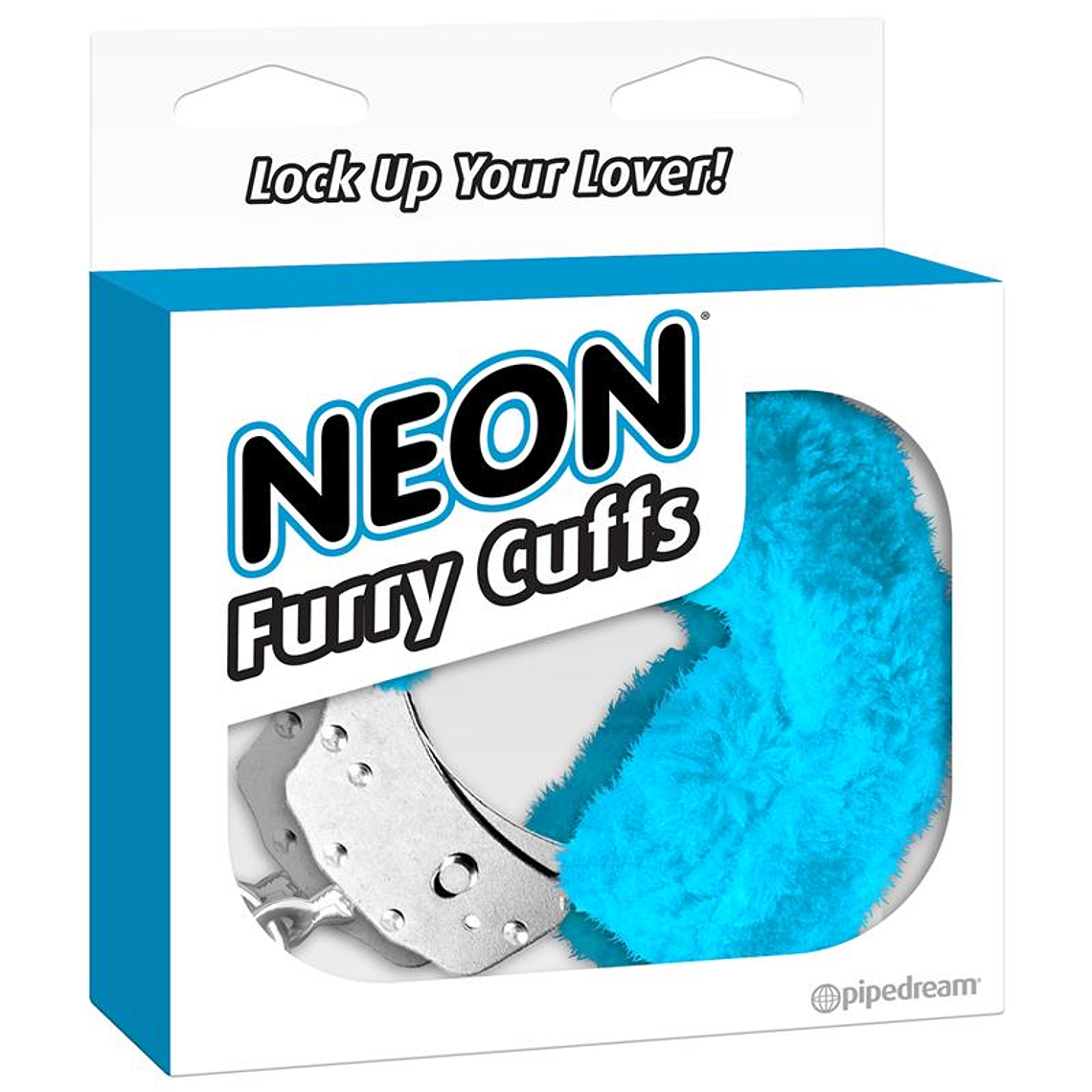 Neon Furry Cuffs Blue 2