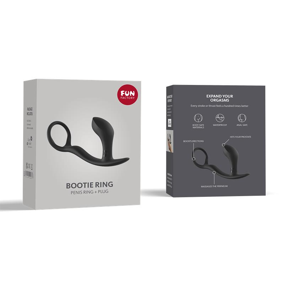 Bootie Ring Penis Ring and Butt Plug Slate 6