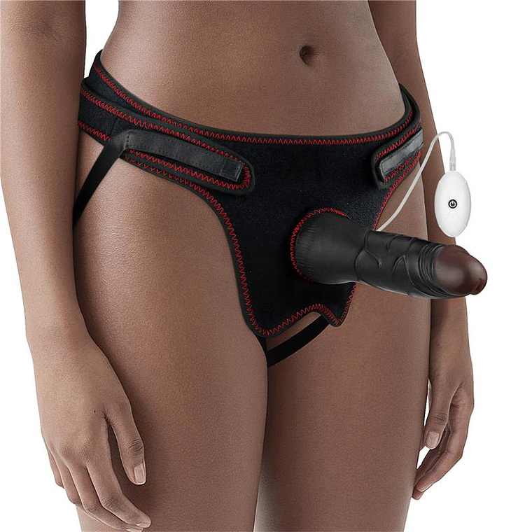 Adjustable Strap on with Dildo 10 Vibrations 7.5 2