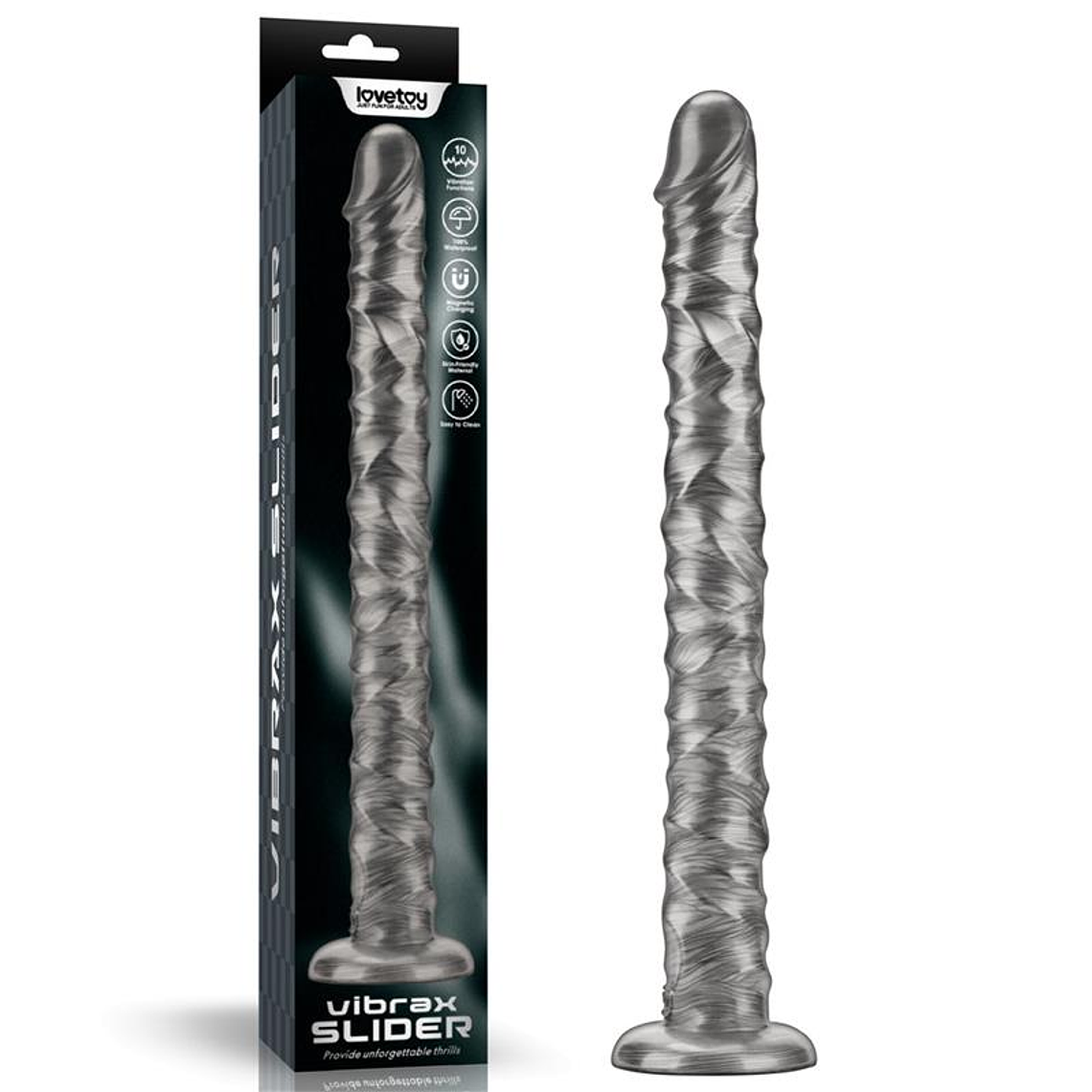 Vibrax Slider Anal DIldo with Vibration King Sized 16 1