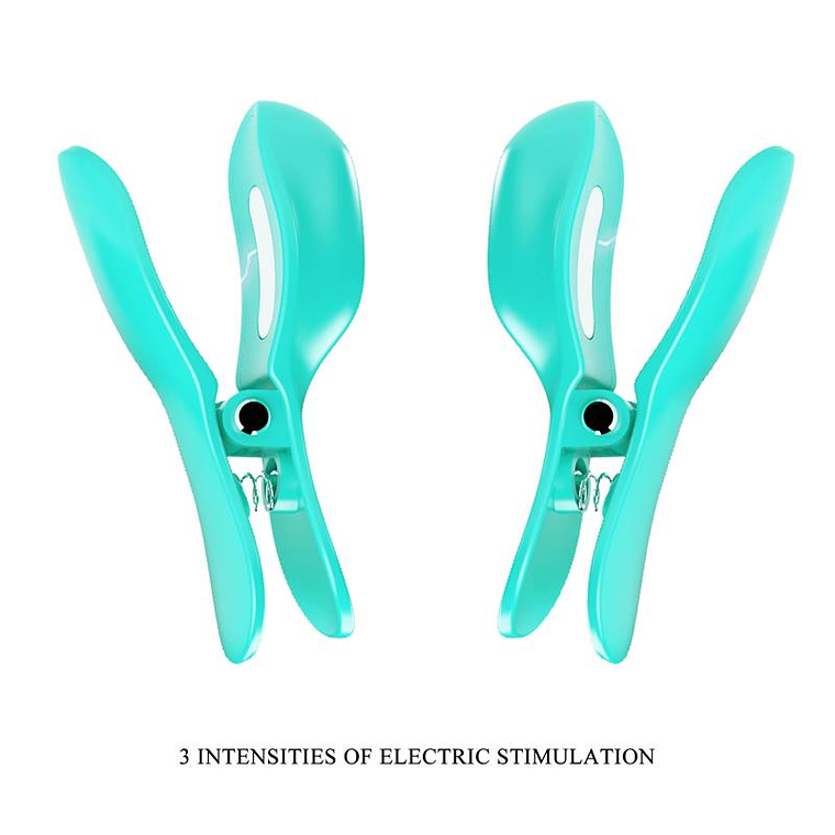 Surprise Box Vibrating Egg with Electric Shock Nipple Clamps Blue 2