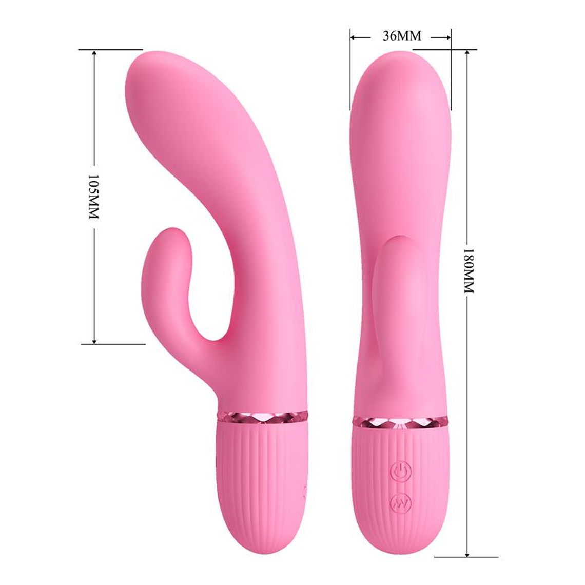 Marski Vibrator with Rabbit G Spot Pink 9